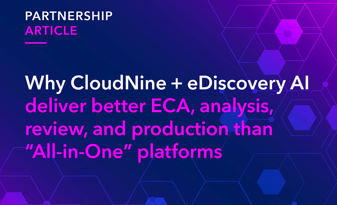 CloudNine & eDiscovery AI Partnership Article
